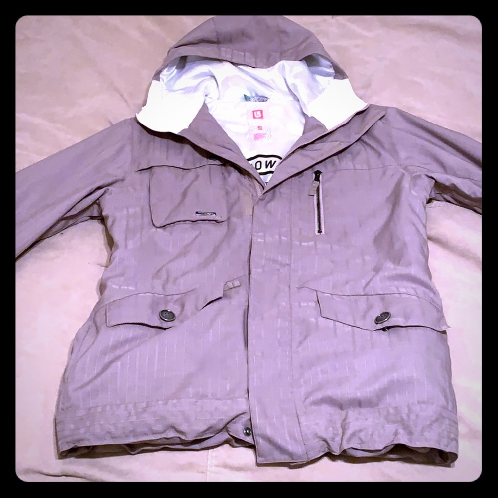 Burton Men’s tan striped snowboard ski coat